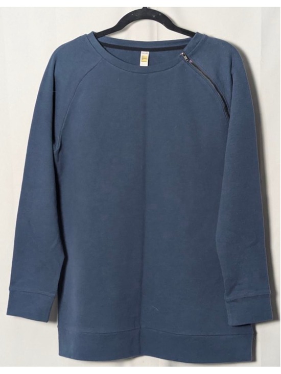 Lolë Tops - Lolë Blue Asymmetrical Zip Pullover Sweatshirt Women’s Large